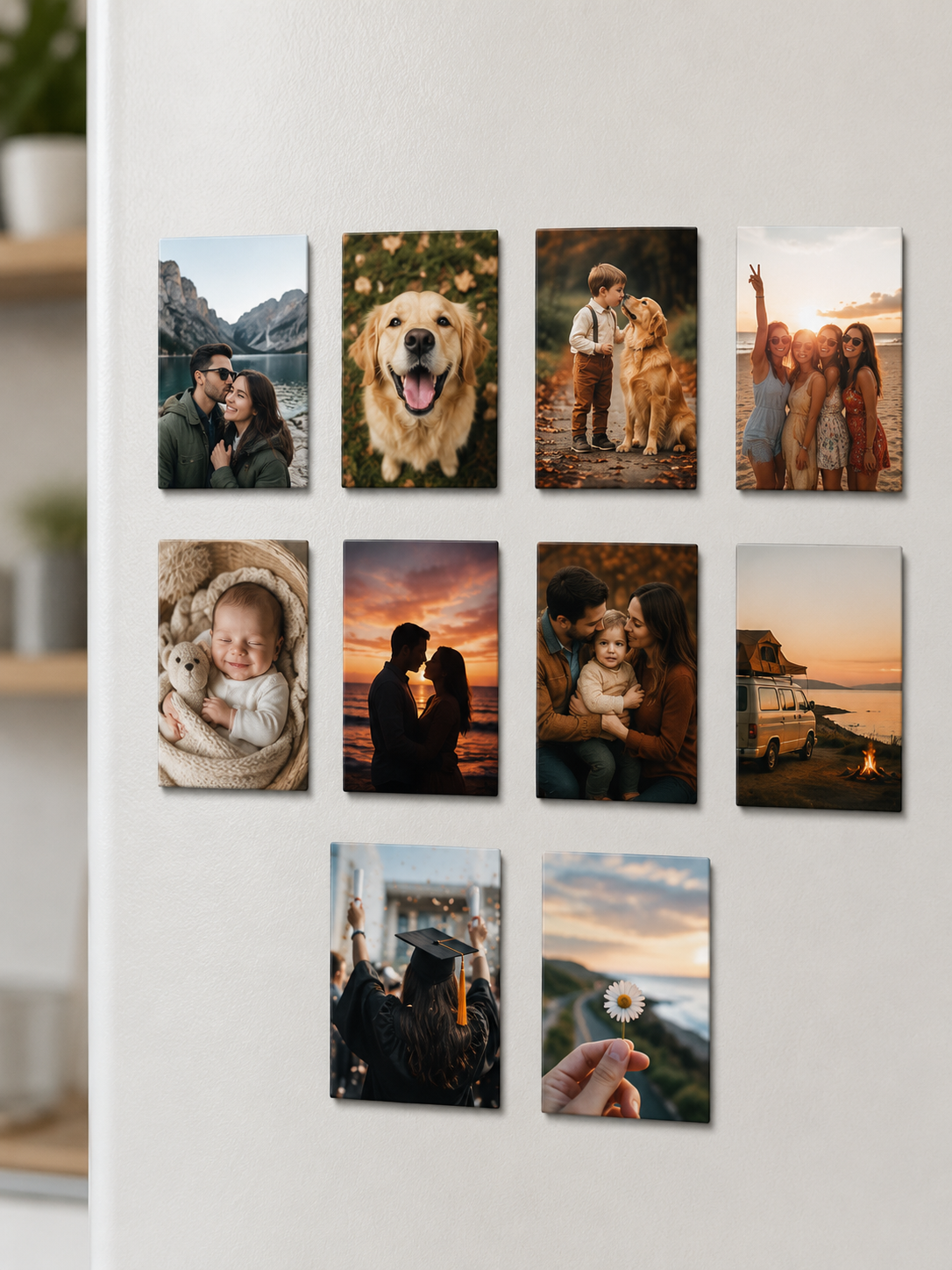 Kişiye Özel Fotoğraf Baskılı Magnet Seti (10'lu) – 6x10 cm Buzdolabı Magneti