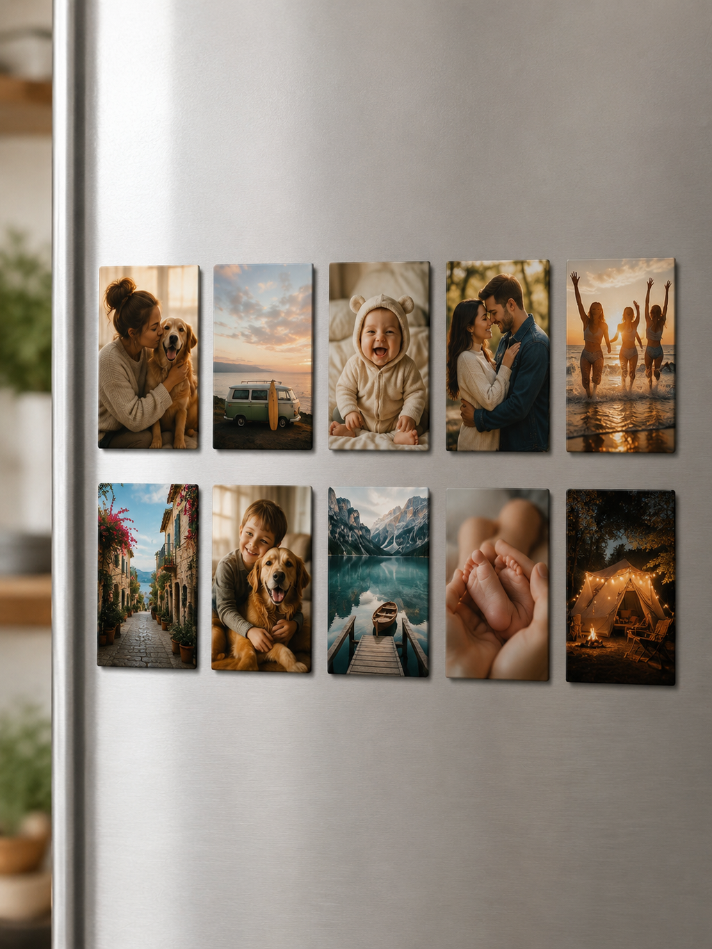 Kişiye Özel Fotoğraf Baskılı Magnet Seti (10'lu) – 6x10 cm Buzdolabı Magneti