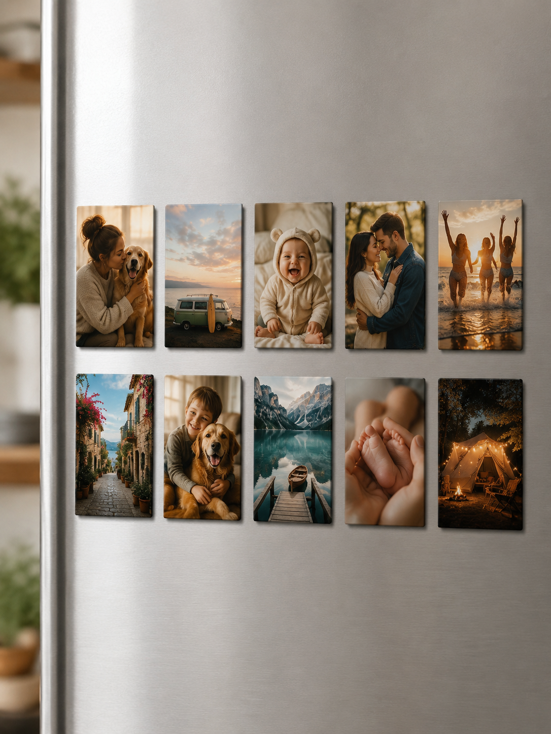 Kişiye Özel Fotoğraf Baskılı Magnet Seti (10'lu) – 6x10 cm Buzdolabı Magneti