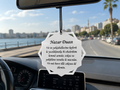 Beyaz Pleksi Nazar Duası Araç Dikiz Aynası Süsü